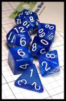 Dice : Dice - Dice Sets - Role 4 Initiative Marble Blue with White Numerals - Dark Ages